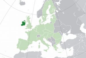 mapa de irlanda en europa